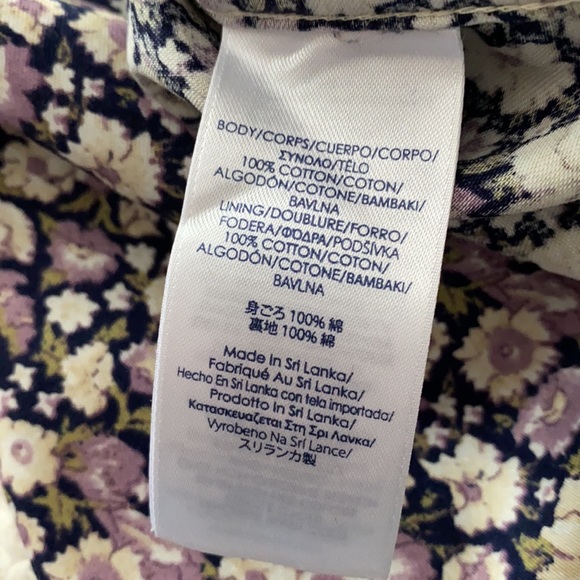 CHAPS CASUAL FLORAL BUTTON DOWN SHIRT - Picture 9 of 9